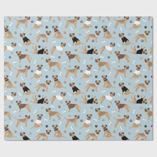 Botten en poten voor grensdrager cadeaupapier (Vlak)