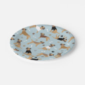 Botten en poten voor grensdrager papieren bordje (Gekanteld)