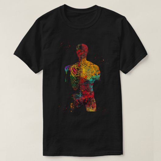Botten en spieren van de romp t-shirt (Design voorkant)