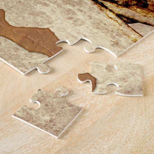 Botten en vellen Pirate Treasure Island Map Legpuzzel (Zijkant)