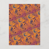 BOTTEN IN DE GARDEN SKELETON, FOLK ART MOON, MOTH FEESTDAGENKAART (Voorkant)