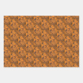 BOTTEN IN DE GARDEN SKELETON, FOLK ART MOON, MOTH INPAKPAPIER VEL (Voorkant)