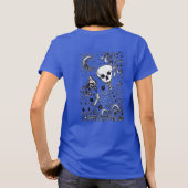 BOTTEN IN DE GARDEN SKELETON, FOLK ART MOON, MOTH T-SHIRT (Achterkant)