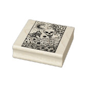 BOTTEN IN DE GARDEN SKELETON, FOLK ART MOON RUBBERSTEMPEL (Stempel)