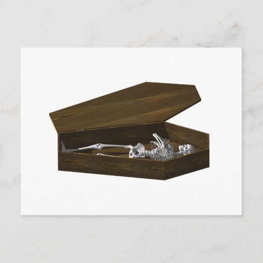 Botten in een Coffin: Halloween: Briefkaart (Voorkant)