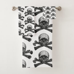 botten klassieke schedel bad handdoek