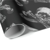 botten klassieke schedel cadeaupapier (Rol Hoek)