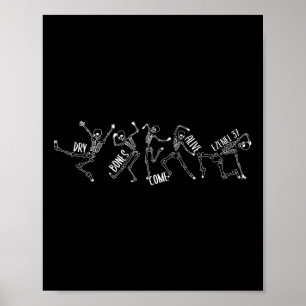Botten komen tot leven Ezechiël 37 Halloween Skele Poster
