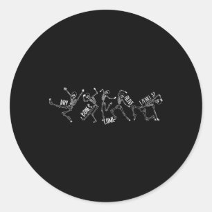 Botten komen tot leven Ezechiël 37 Halloween Skele Ronde Sticker