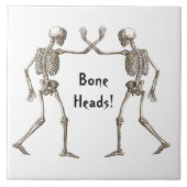 Botten Koppen Skelet Halloween Tegels Tegeltje (Voorkant)