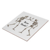 Botten Koppen Skelet Halloween Tegels Tegeltje (Zijkant)