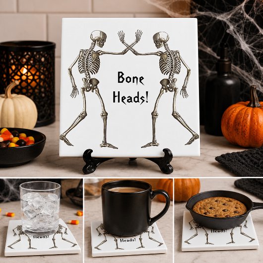 Botten Koppen Skelet Halloween Tegels Tegeltje