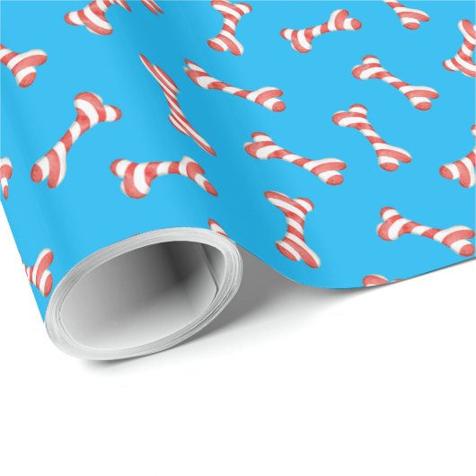 Botten met kerstsnoepsuikerriet cadeaupapier (Rol Hoek)