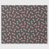 Botten met kerstsnoepsuikerriet cadeaupapier (Vlak)