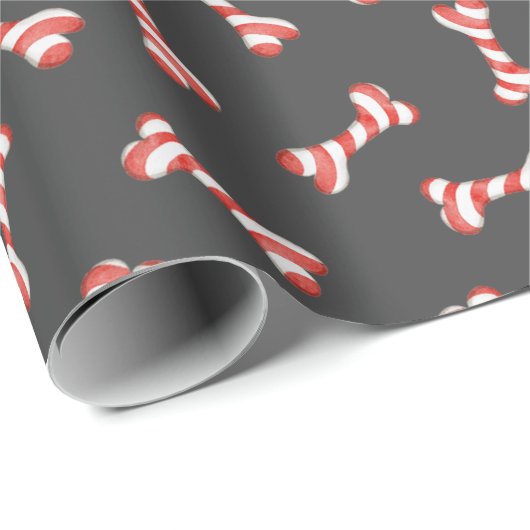 Botten met kerstsnoepsuikerriet cadeaupapier (Rol Hoek)