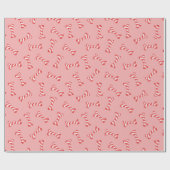 Botten met kerstsnoepsuikerriet cadeaupapier (Vlak)