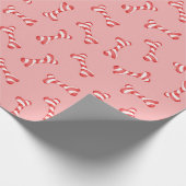 Botten met kerstsnoepsuikerriet cadeaupapier (Hoek)