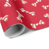 Botten met kerstsnoepsuikerriet cadeaupapier (Rol Hoek)