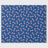 Botten met kerstsnoepsuikerriet cadeaupapier (Vlak)