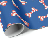 Botten met kerstsnoepsuikerriet cadeaupapier (Rol Hoek)