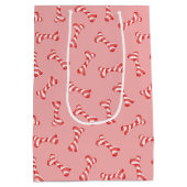 Botten met kerstsnoepsuikerriet medium cadeauzakje (Achterkant)