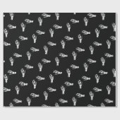 Botten met skelethanden cadeaupapier (Vlak)