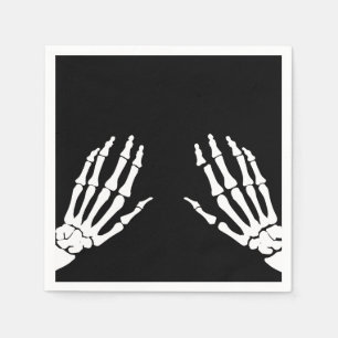 Botten met skelethanden servet