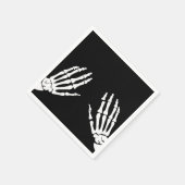 Botten met skelethanden servet (Hoek)