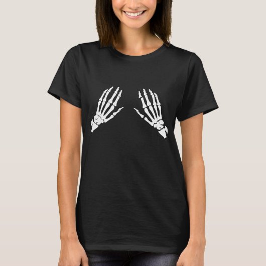 Botten met skelethanden t-shirt (Voorkant)