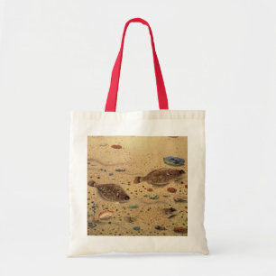 Botten of Platvissen, Vintage Mariene Oceaanleven Tote Bag