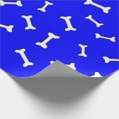 Botten op blauwe achtergrond document knipsel doua cadeaupapier (Hoek)