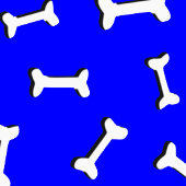 Botten op blauwe achtergrond document knipsel doua inpakpapier vel