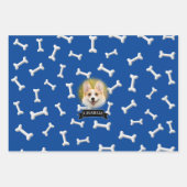 Botten Pattern Dog Aangepaste naam Inpakpapier Vel (Voorkant 2)