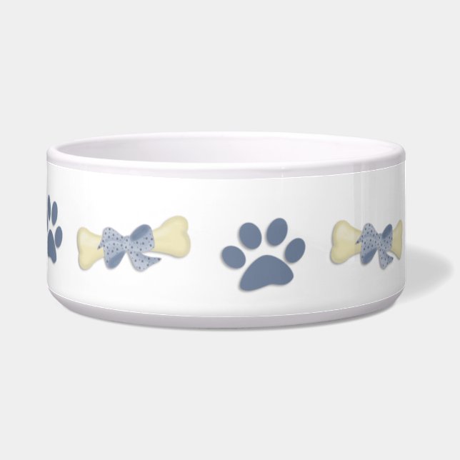 Botten Paws Blue Dog Bowl Voerbakje (Links)