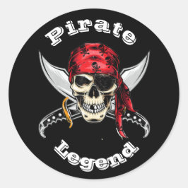 Botten Pirate Legend Classic Round Sticker
