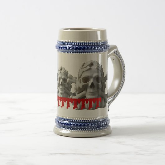 Botten Pirate Skelet Mok/Stein Bierpul (Voorkant rechts)