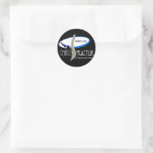 BOTTEN R US CHIROPRACTOR - ALLE SPINE EN DANDY RONDE STICKER (Tas)