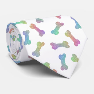 Botten regenbooglittereffect stropdas