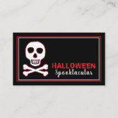 Botten, Rode halloween Party Ticket Invite Informatiekaartje (Voorkant)