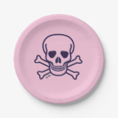 Botten roze papier borden papieren bordje (Voorkant)