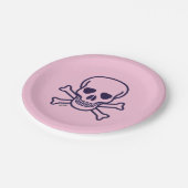 Botten roze papier borden papieren bordje (Gekanteld)