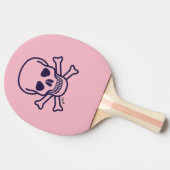 Botten Roze pongpeddel Tafeltennisbatje (Zijkant)