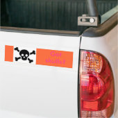 botten schedel en kruis, schedels? bumpersticker (Op Truck)