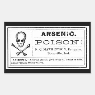  Botten septouw Arsenic Poison Etiket