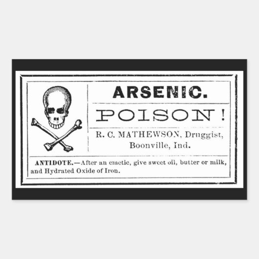  Botten septouw Arsenic Poison Etiket (Voorkant)