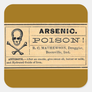  Botten septouw Arsenic Poison Etiket