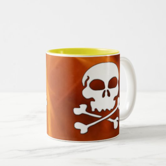 BOTTEN SKULL TWEEKLEURIGE KOFFIEMOK (Voorkant rechts)