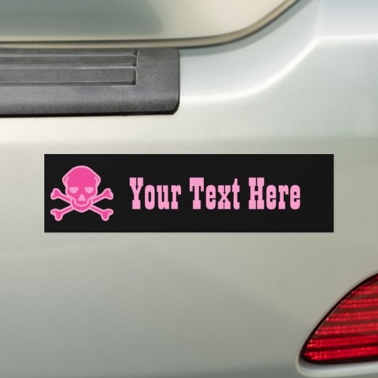 Botten stip Roze Bumpersticker (Op auto)
