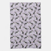 Botten van Boston Terrier en Paws Kitchen Towel Theedoek (Verticaal)