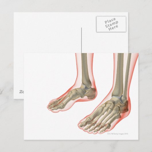 Botten van de Feet Briefkaart (Voorkant / Achterkant)